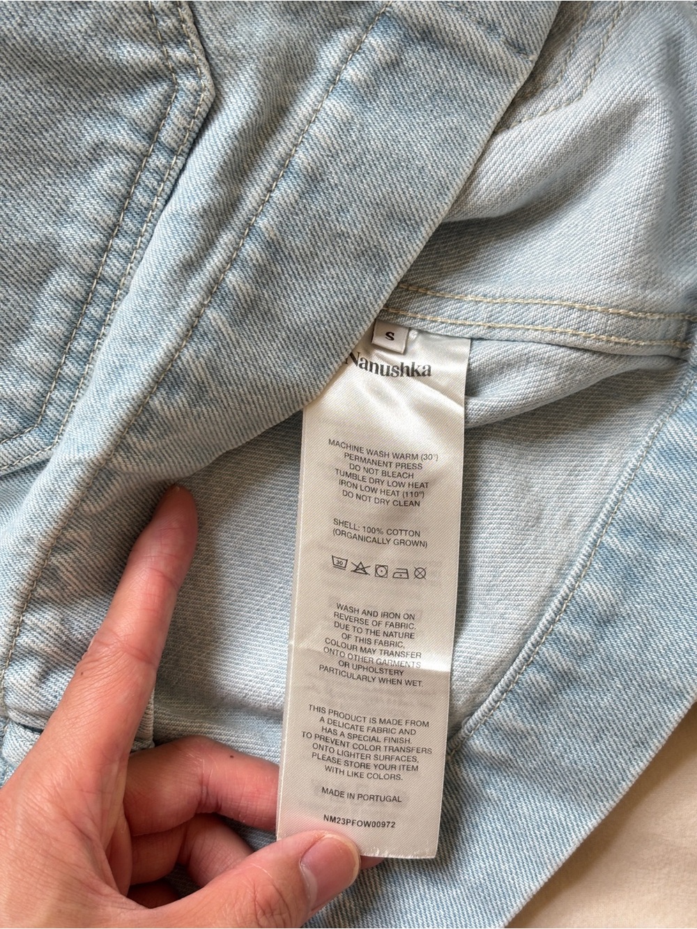 Nanushka Light Blue Denim Chore Jacket Size S - Picture 5 of 6